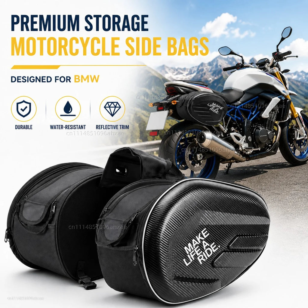 For BMW R1200GS R1250GS R 1200GS R1250 GS R 1250 LC ADV 2PCS Motorcycle Pannier Bags Luggage Saddle Bags Side Storage Fork