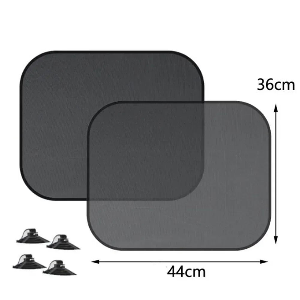 1Set Black Window Curtain Side Glass Mesh Sunshades Accessories Auto Front Rear Car Window Sunshade Cover Sun UV Protection