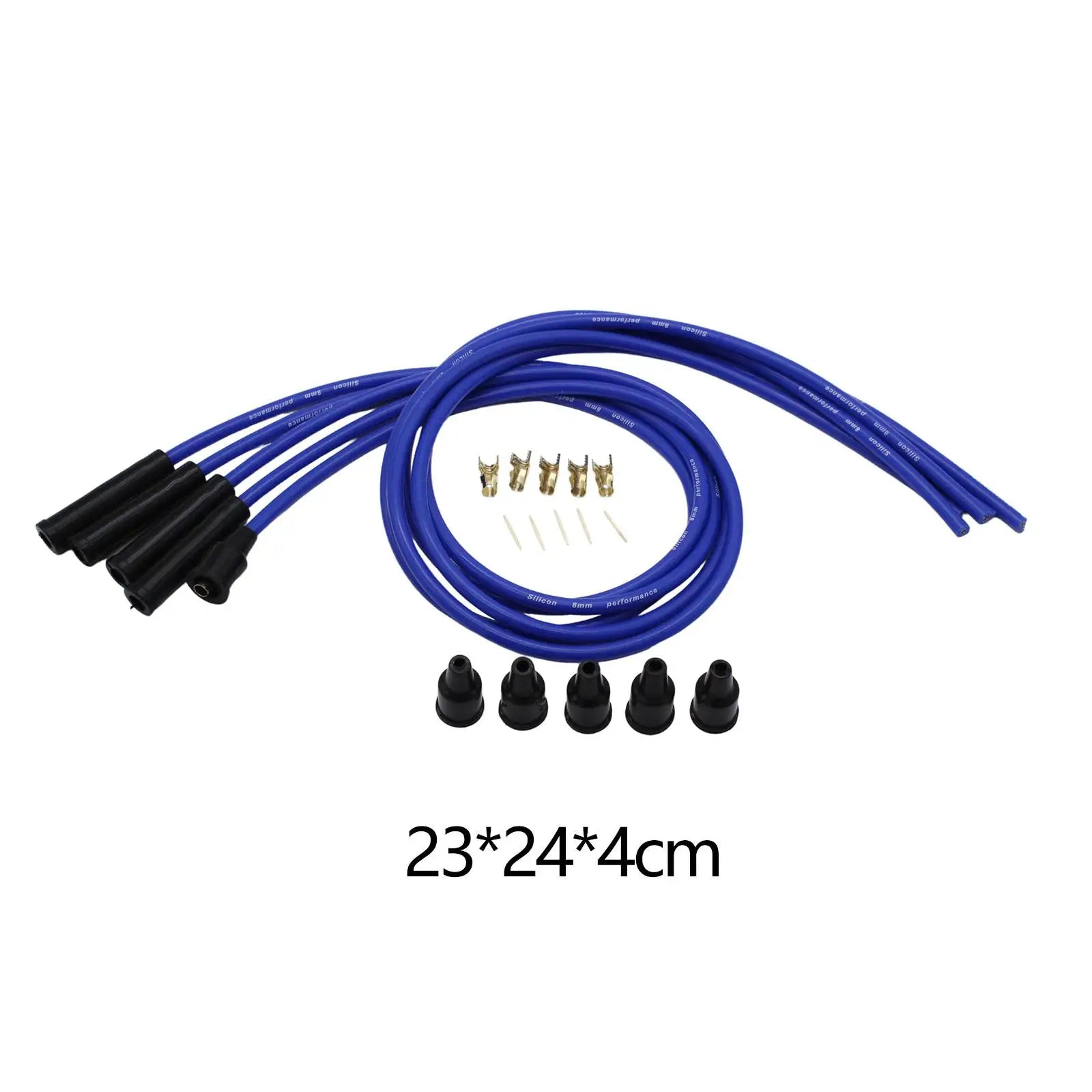 High Quality Spiral Core Spark Plug Wire Set 8mm Automotive Tools for Reliable Car Ignition Cable Spare Parts