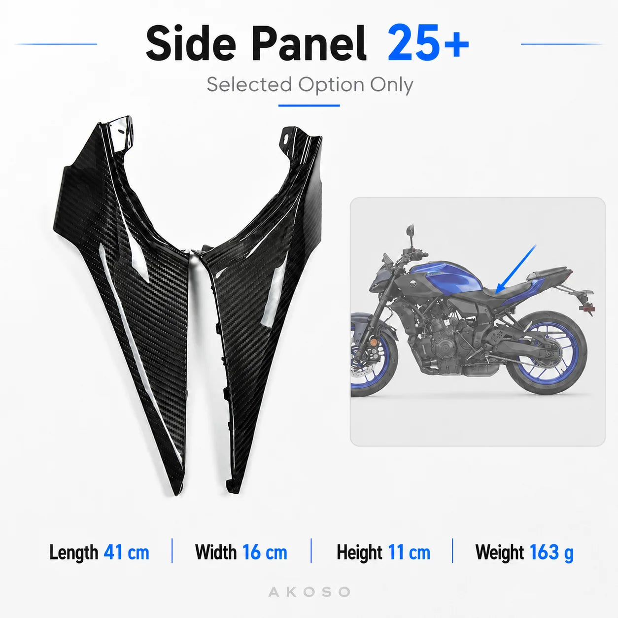 Bodywork Fairing Kit Options Carbon Fiber Fender Panel Cover Set Upgrade for Yamaha MT07 MT-07 2025+ Motorcycle Accessories