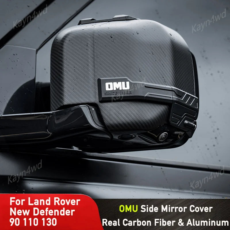 Off Road Accessories OMU Rearview Mirror Cover Side Mirror Rain Shied Frame Guard For New Land Rover Defender 90/110/130 2020+