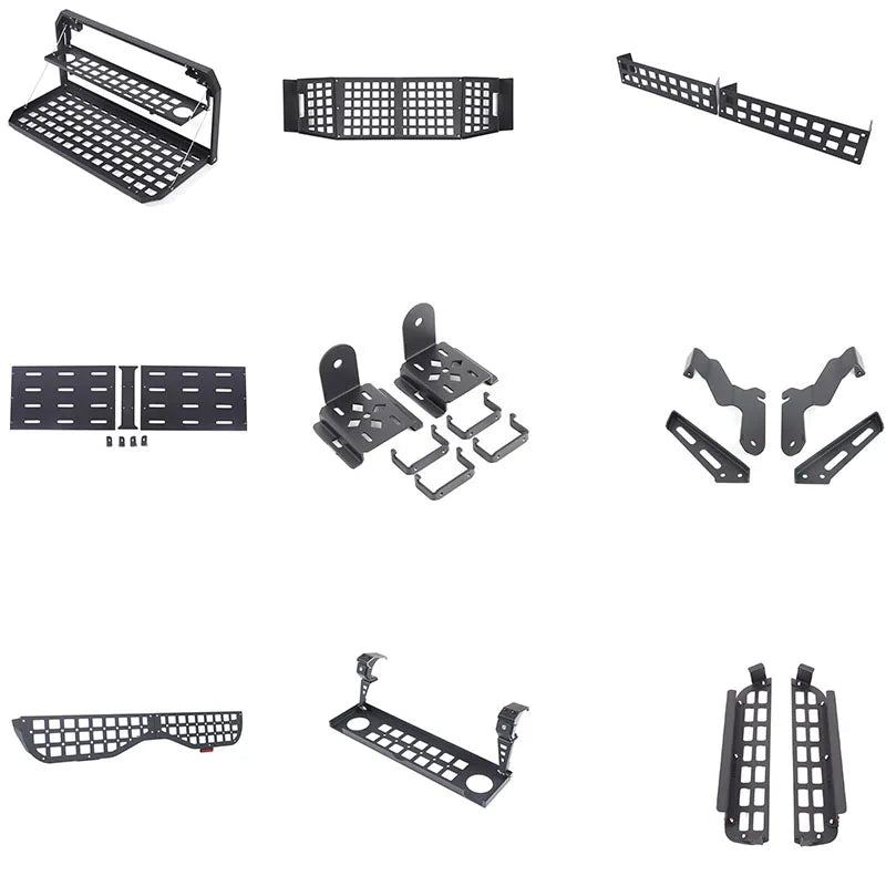For Land Rover Defender 90 110 130 2020+ Aluminum Alloy Black Car Tailgate Window Storage Fence Foldable Pallet Rack Accessories