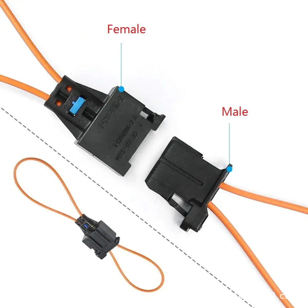 MOST Fiber Optic Loop Male Female For BMW Porsche Mercedes Audi Bypass Connector