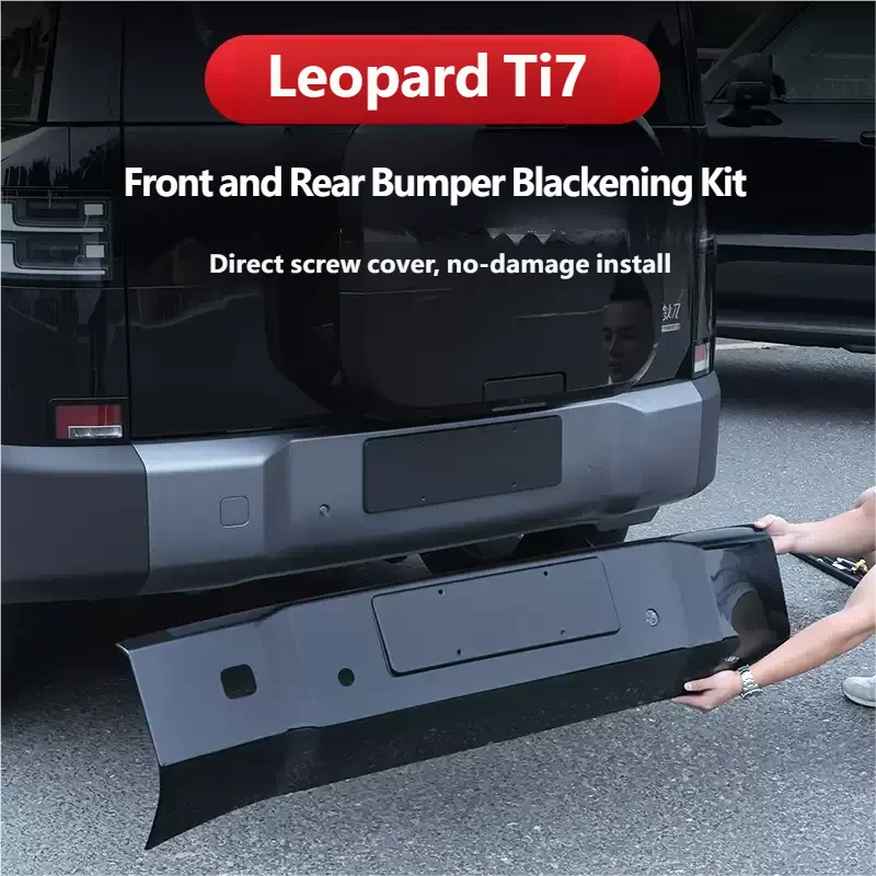 For BYD Leopard 7 Titanium 7 2025 2026 Car Front Rear Bumper Black Warrior Upgrade Parts Car Front and Rear Bumper Trim Kit