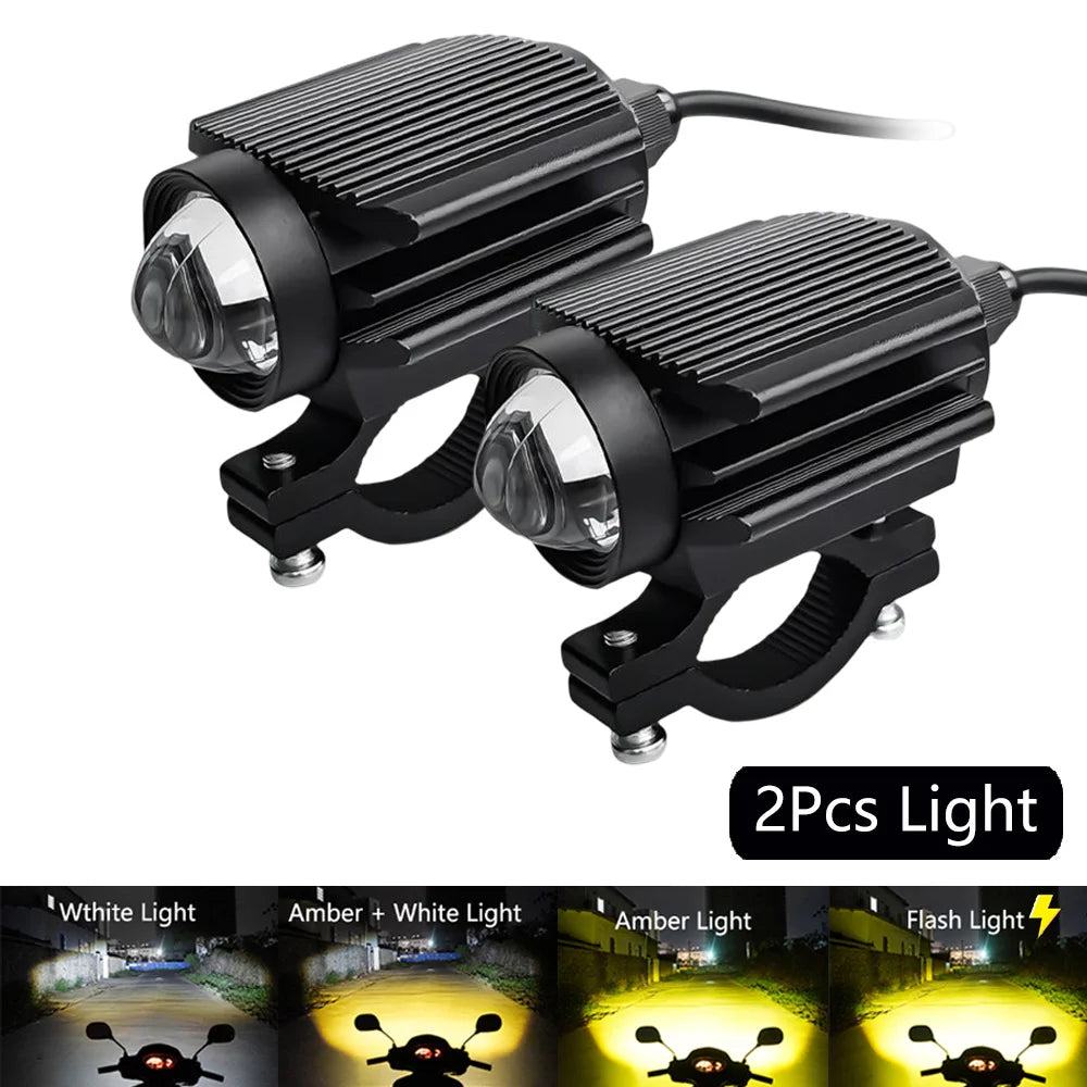 Additional LED Fog Lights Motorcycle Headlights For YAMAHA TENERE 700 MT10 DRAG STAR 400 BANSHEE FJR 1300 YZ250F VSTAR