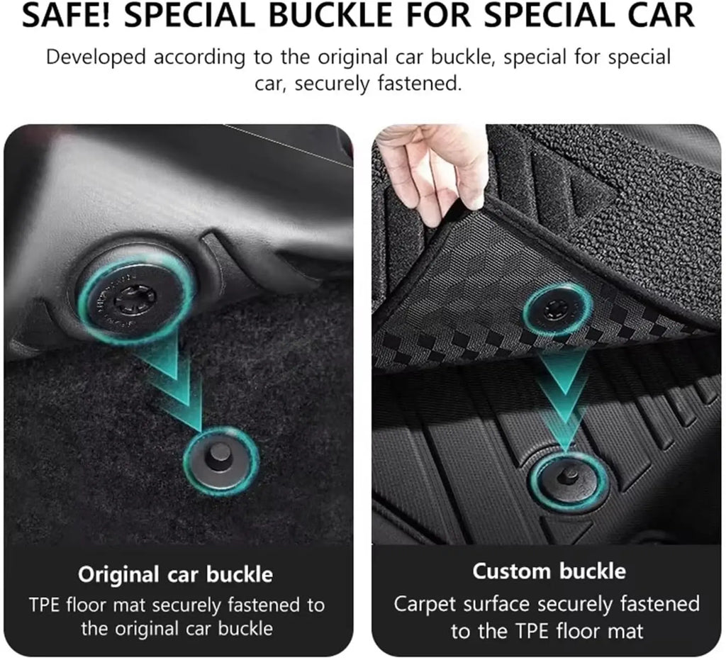 TPE Full Coverage Car Floor Mats Custom Fit BYD Seagull 2023-2026 Waterproof Anti-slip Auto Foot Liners EV Interior Protector