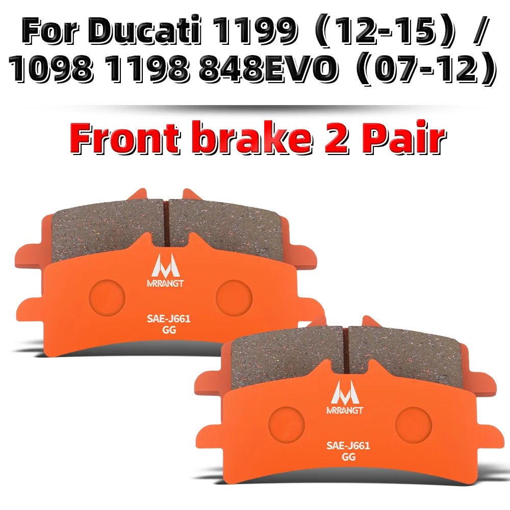 MRRANGT Motorcycle Ceramic Brake Pads Front Rear Set Fit For Ducati 1199 Panigale 1098 1198 848EVO High Performance Accessories