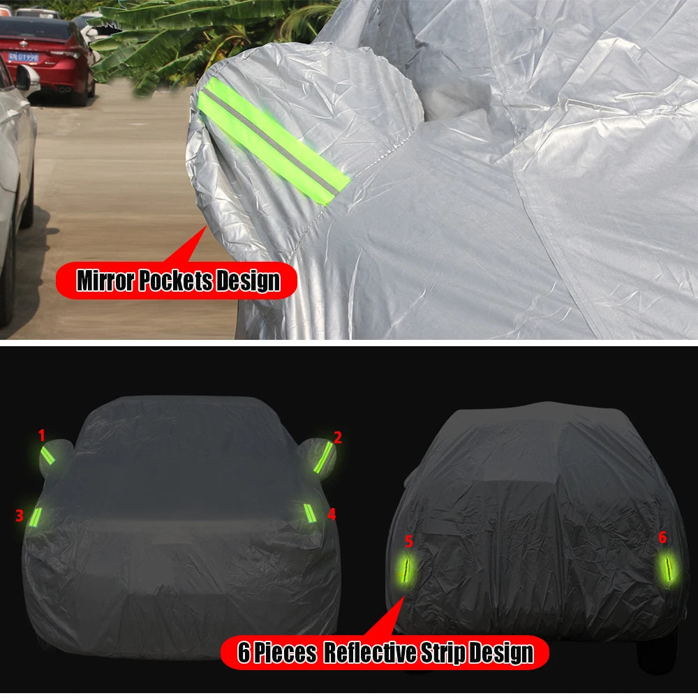 Outdoor Car Cover For Toyota Land Cruiser Prado 2002-2025 SUV Sun Anti-UV Rain Snow Wind Protection Cover Dustproof