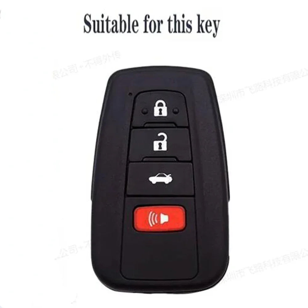 Silicone Remote Car Key Case Cover for Toyota CHR Camry Corolla RAV4 Highlander C-HR Prius Land Cruiser Prado Shell Accessories