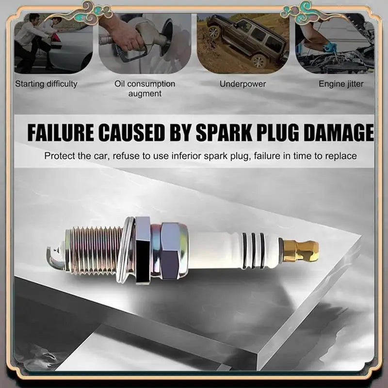 A73Q-4Pcs Car Spark Plug Automotive Engine Replacement Parts BKR5EIX-11 5464 For Honda Mazda Lexus Spark Plug
