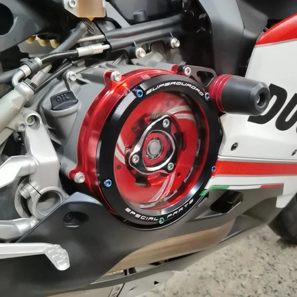 Motorcycle Clarity Derby Engine Clutch Cover Timer Protector Timing Crank Case Stator Cap For Ducati Panigale959 1299 1199 12-19