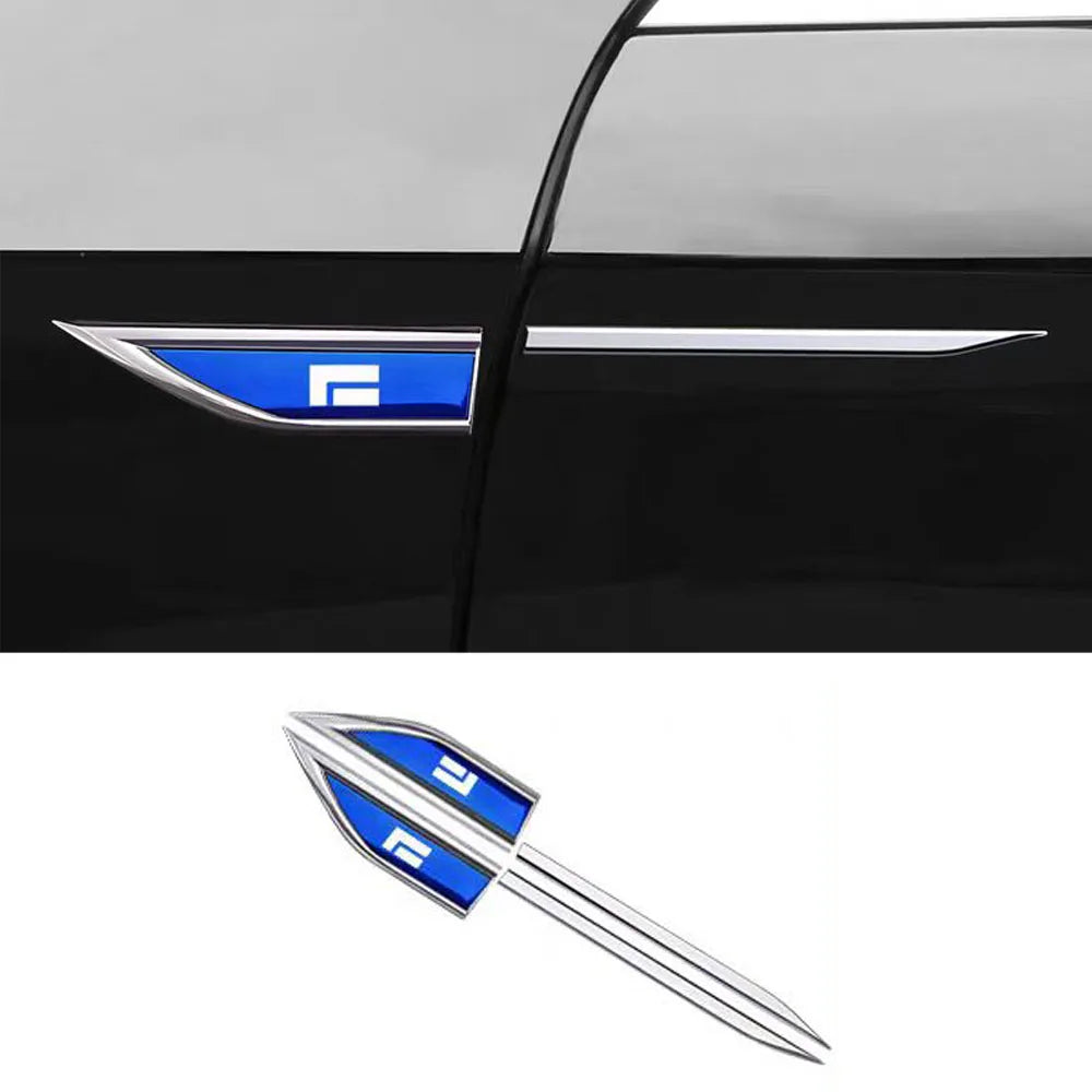 Car Leaf Panel Side Stickers Body Metal Stickers Personalized Sports Decoration For 2024 2025 BAIC JISHI Polestones 01 ROX 01