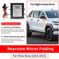 For Toyota Hilux 2016-2025 Revo One Touch Auto Fold Mirror Module Kit with Harness Plug and Play LHD RHD Upgrade Accessories