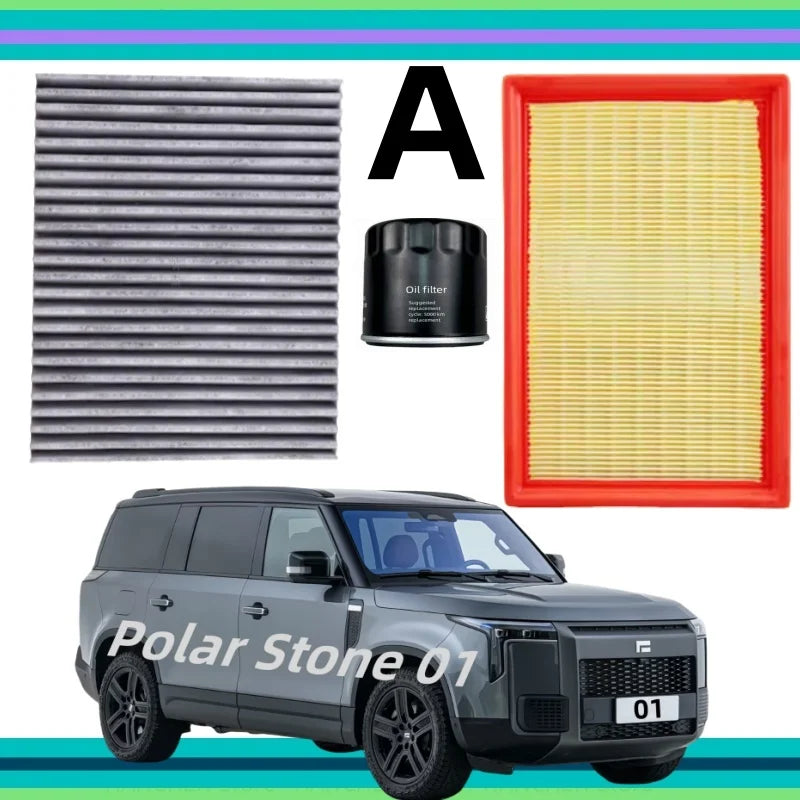 3pcs/for Polar Stone 01/Rox 01 Oil Filter, Air Filter, Air Conditioning Filter/Auto Parts