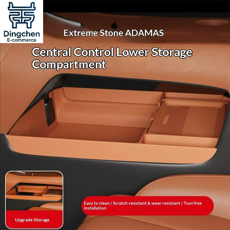 For 2026 ROX ADAMAS Under Console Storage Box Multifunctional Glasses Organizer Car Interior Modified Accessories
