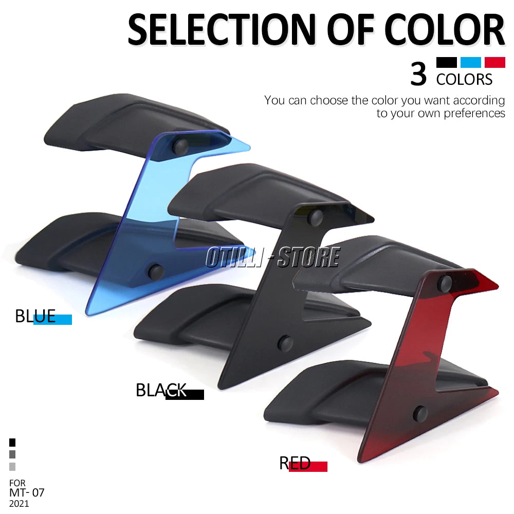 MT-07 2020 Motorcycle Parts Side Downforce Naked Spoilers Fixed Winglet Fairing Wings For Yamaha MT07 MT 07 2018 Blue Red Black