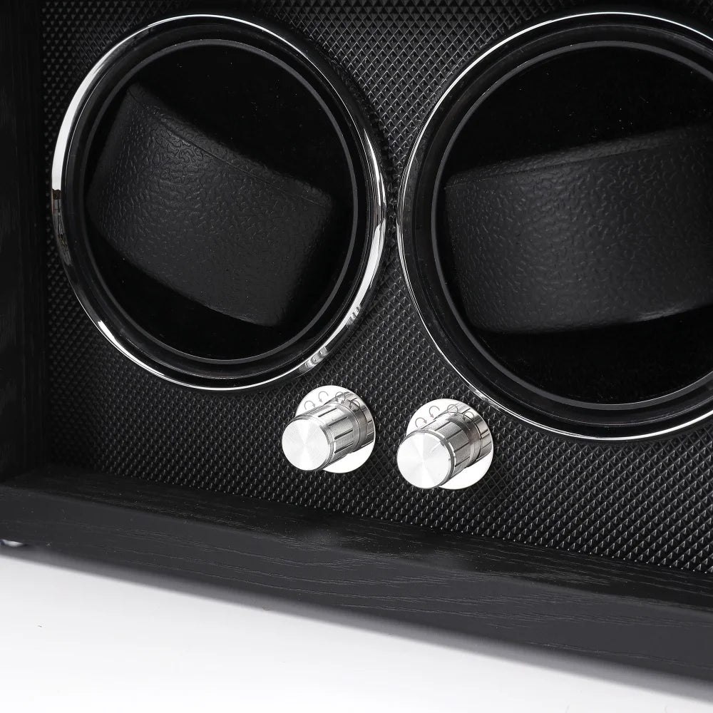 2026 Embers Black Wood Grain Watch Winder 1 2 4 Slots Wooden Shaker Automatic Storage Case Mabuchi Motor for Rolex Omega Mido