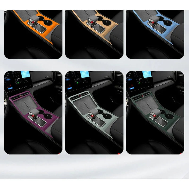 For Polestones ROX 01 Alcantara Center Console Panel Decorative Stickers