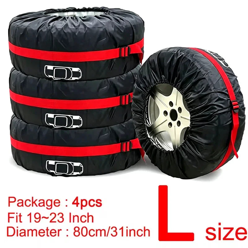 For Toyota Camry Corolla RAV4 Hilux Fortuner Yaris Land Cruiser 4PCS Car Tire Cover Spare Wheel Dustproof Protector