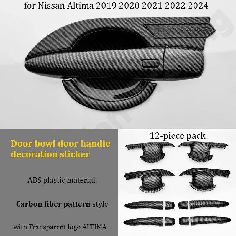 for Nissan Altima 2019-2024 Door bowl door handle decoration sticker/door handle anti scratch sticker/modified accessories