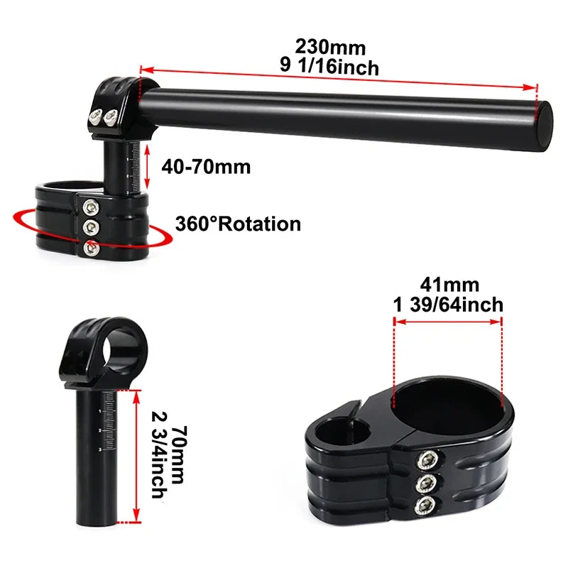 Fit For Honda CBR 600 KAWASAKI Z750 Yamaha MT-07 XSR700 BMW R1200S Triumph 41mm MultiClip Adjustable Handlebar Clip-On Universal