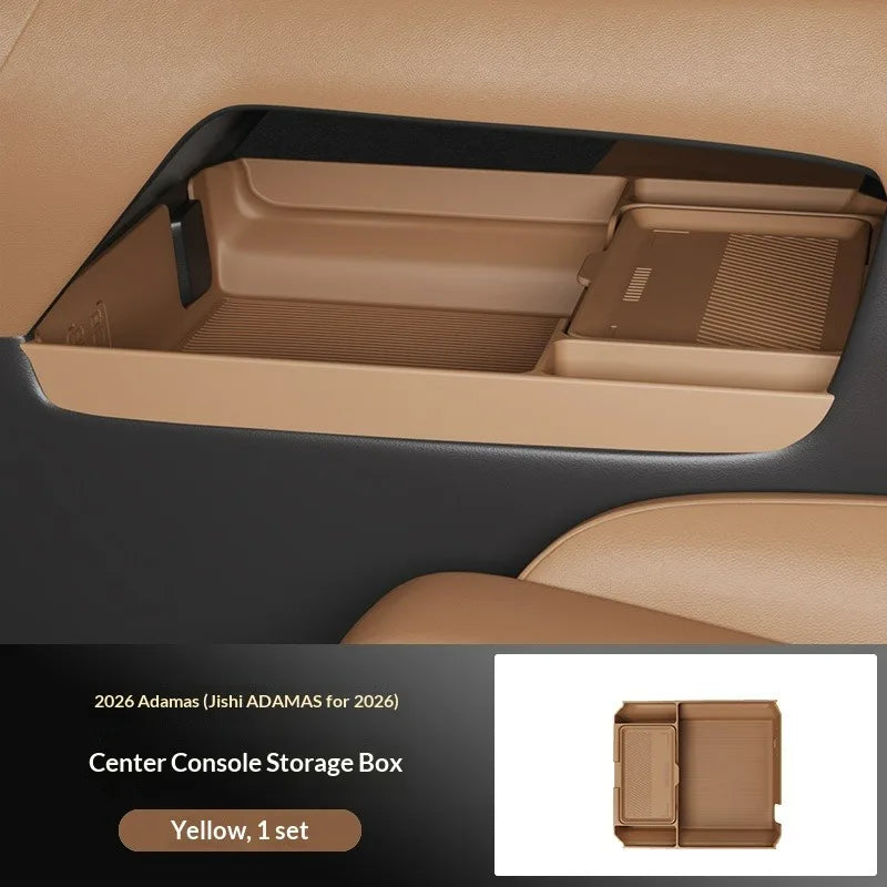 For 2026 ROX ADAMAS Under Console Storage Box Multifunctional Glasses Organizer Car Interior Modified Accessories