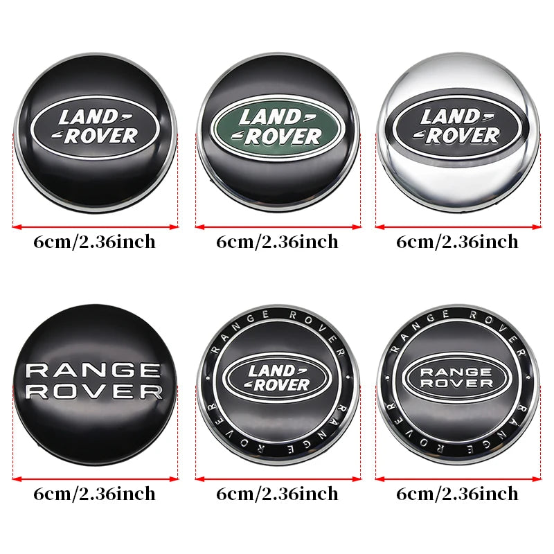 4Pcs 60mm Floating Wheel Center Caps Hub Cover For Land Rover Range Rover Discovery Evoque Sport Defender Velar Premium Pro