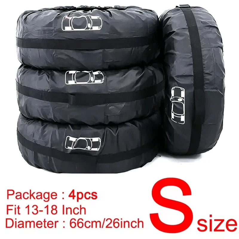 For Toyota Camry Corolla RAV4 Hilux Fortuner Yaris Land Cruiser 4PCS Car Tire Cover Spare Wheel Dustproof Protector
