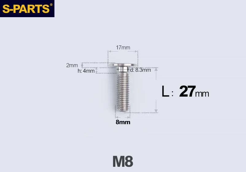 1PC Titanium Alloy A3 M8x27mm Front Brake Disc Screw Modified Parts Fit For BMW GS Brake Disc gs1200 1250