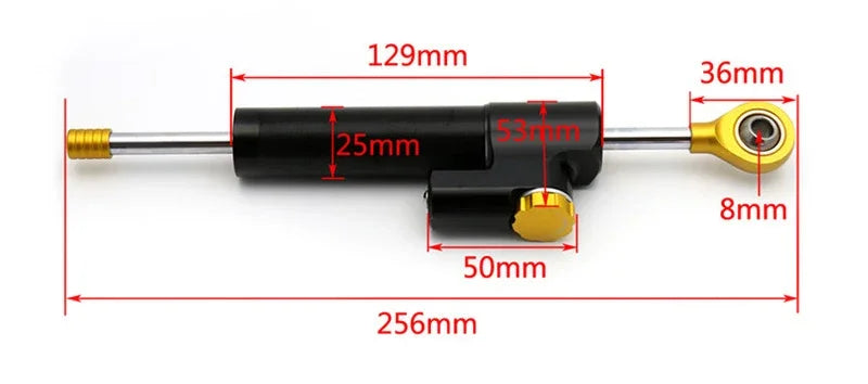 Modified Universal Steering Stabilize Damper Bracket Motorcycle 256mm FOR YAMAHA MT 03 07 09 R3 Honda Suzuki Kawasaki Ducati KTM