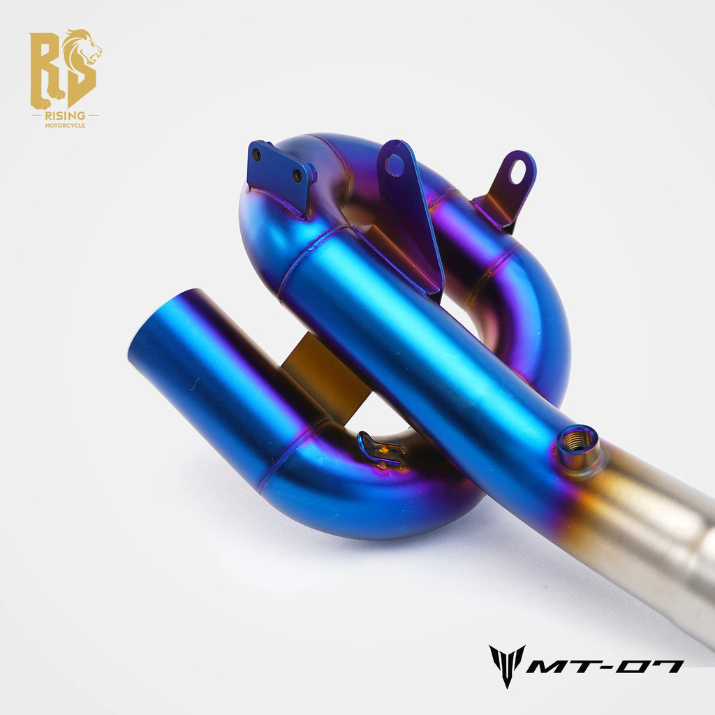 For Yamaha YZF MT07 FZ-07 MT-07 XSR700 2014-2026 swirl Flow Slip-On Full Exhaust System Front Pipe Motorcycle Muffler Escape