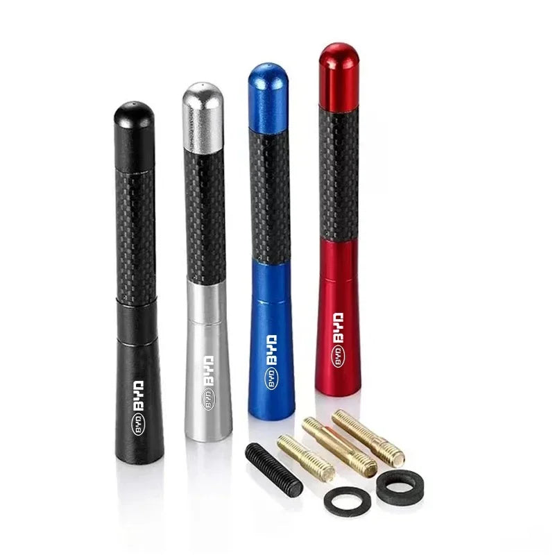 Strong Signal 12cm Car Antenna for BYD Atto 3 Seal Dolphin Sealion 6 Yuan Plus Seal U Tang Telescopic Carbon Fiber Radio Antenna