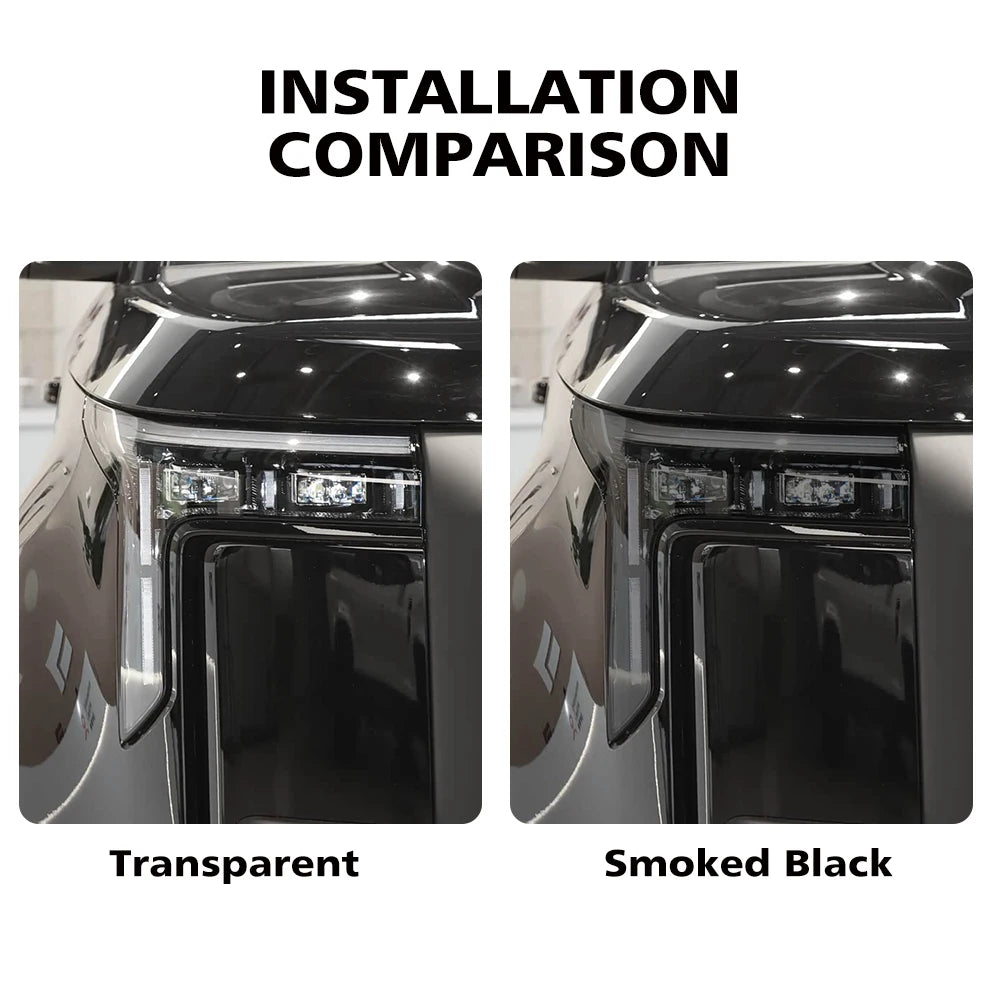 Premium TPU PPF for Rox 01 Polestone 01 High-Gloss Smoke Black Pre-Cut Headlight Cover Anti-Scratch Protective Vinyl Wrap Kit