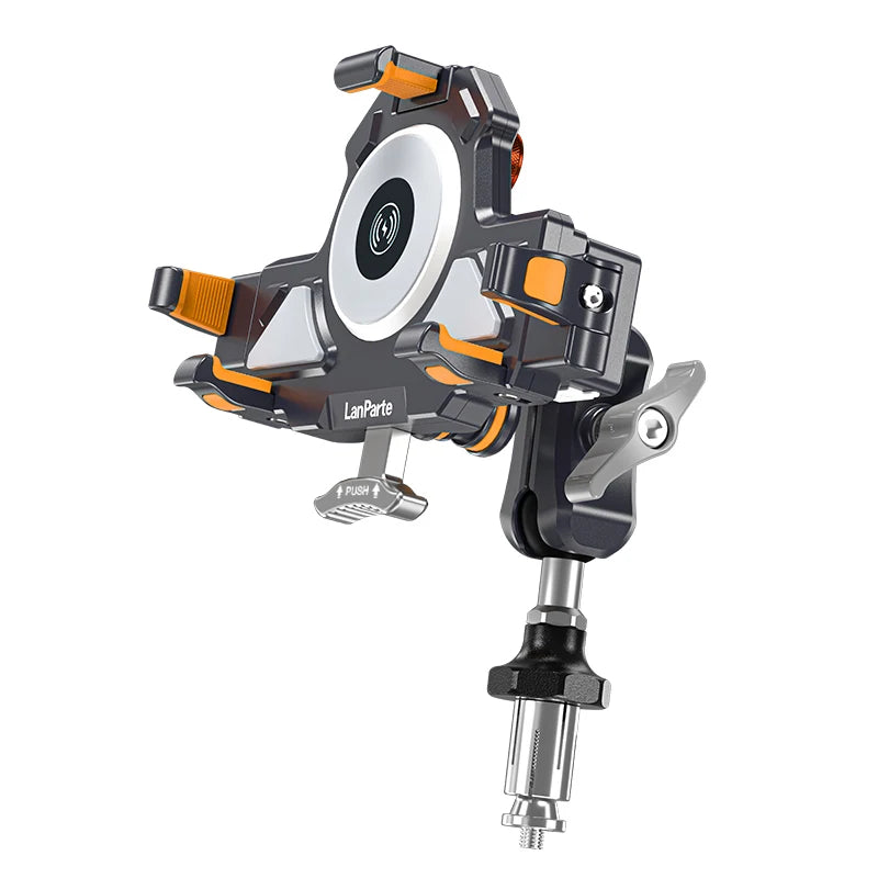 Mobile Phone Stand for Kawasaki Ninja 1000SX, 1100SX 2021–2026 Aluminum Shock-Absorbing 360° Adjustable Metal Navigation Stand