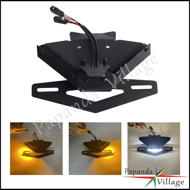 For Ducati Panigale Streetfighter V4 S R Rear Tail Tidy Bracket Fender Eliminator Kit LED Turn Signal Light License Plate Holder