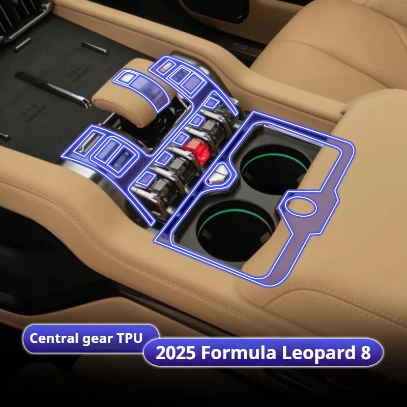 For BYD Formula Leopard 5 8 Car Interior Protection Film TPU Center Console Anti-Scratch Film Car Interior Stickers