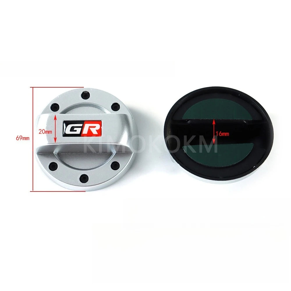1PCS Aluminum Alloy For GRSport Gazoo Racing Fuel Tank Cap Car Modification Accessories For Toyota GR RAV4 Yaris Hilux Auris