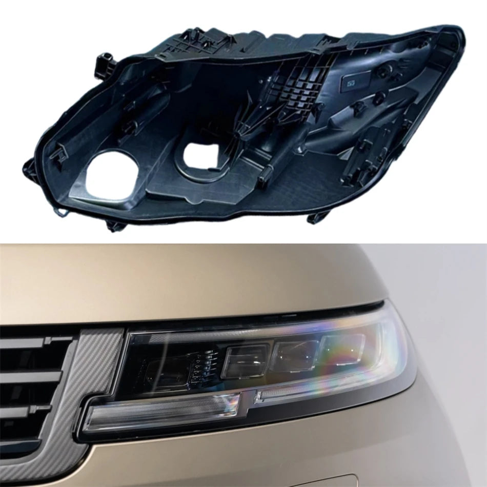 For Land Rover Range Rover Sport 2023 2024 Car Interior Spare Parts Base Head Lamp Shell Light Bulb Holder Headlights Glass