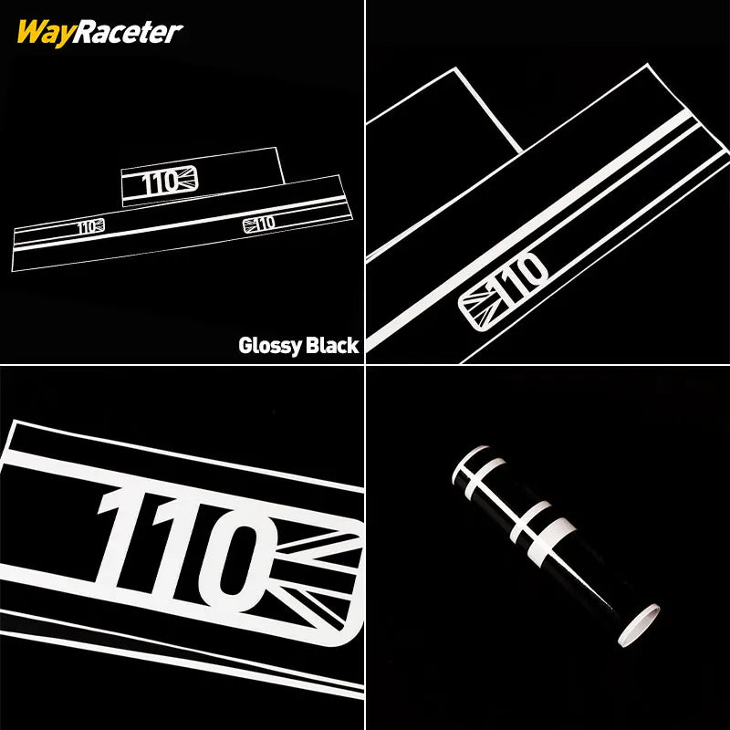 3 Pcs/Set Door Side Stripes Sticker Union Jack Hood Bonnet Decal For Land Rover Defender L663 110 2025 2024 2023 2020 Accessorie