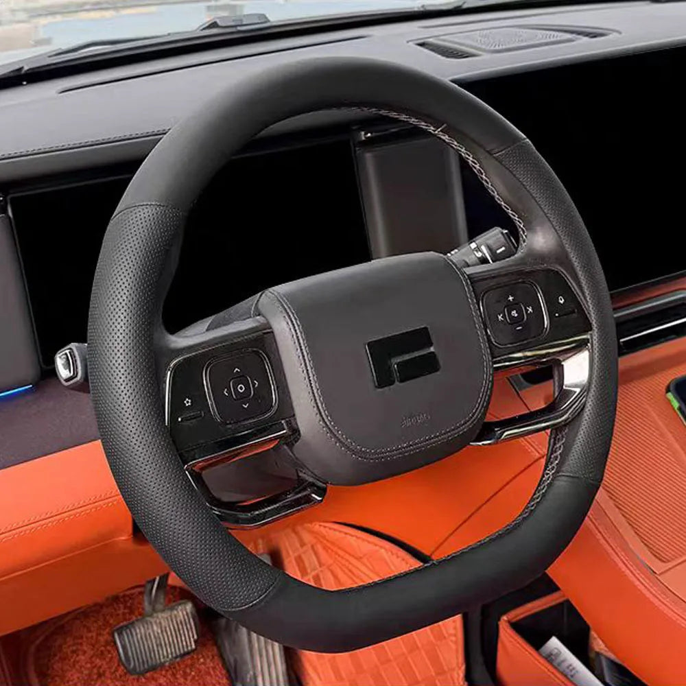 غطاء عجلة القيادة مضاد للانزلاق، غطاء مقود رفيع للغاية يناسب جميع الفصول عالميًا لسيارات 2024 2025 بايك جيشي بولستونز 01 روكس 01