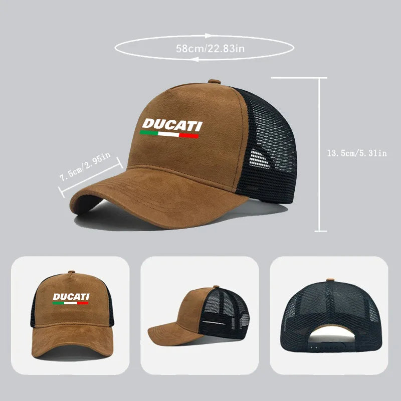 For Ducati Monster Panigale Diavel V4 V2 Scrambler New Motorcycle Baseball Hat Prints Logo Outdoor Sport Adjustable Baseball Cap