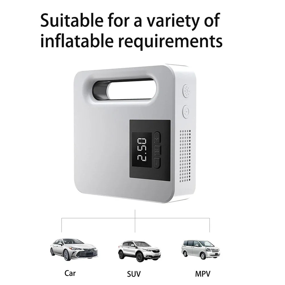12V Automotive Air Pump Portable Electric Tire Inflator Tyre Pump Digital Display Fast Inflating Auto Car Air Compressor