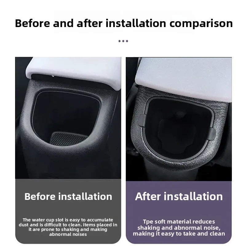 Center Console Storage Box for BYD Dolphin 2023-2025, TPE Anti-Slip Organizer Tray Set, Custom Fit Armrest & Rear Cup Holder,