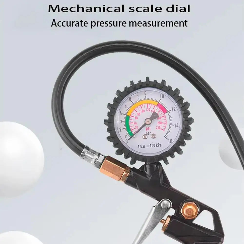Interface Tire Pressure Gauge For Car Motorcycle SUV Inflator Pumps Tire Repair Tools Pressure Gun Type For Air Compressor