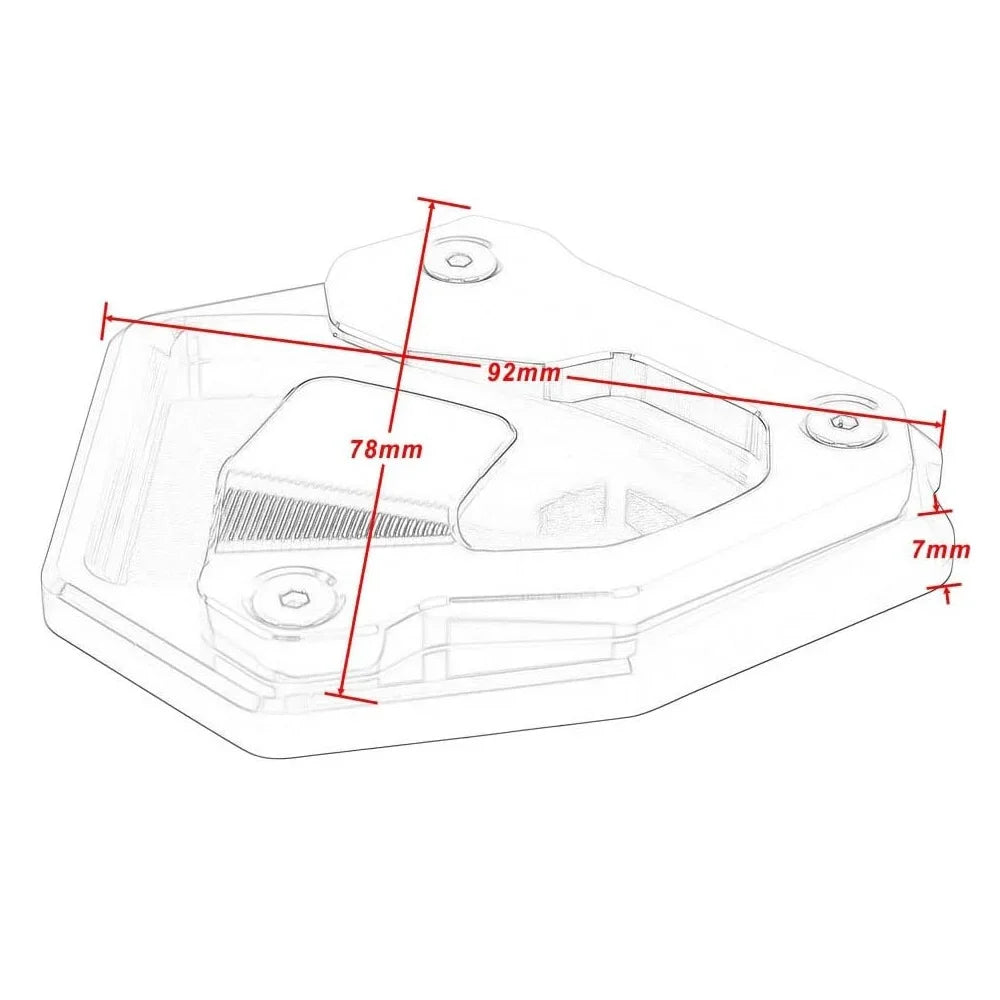 Motorcycle Foot Stand Kickstand Pad Extension Kit Pedal Side Support Bracket For Honda CRF1000L Africa Twin ABS/DCT 2016-2019
