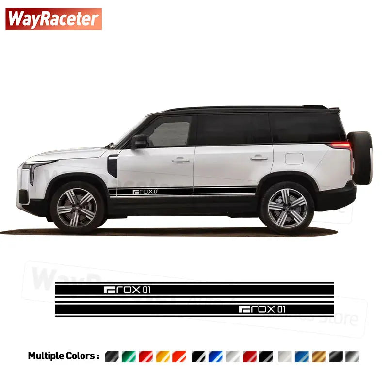 2 Pcs/Set Door Side Stripes Sticker Carbon Fiber Vinyl Decal For Polestones 01 ROX 01 2025 2026 2023 2024 Accessories