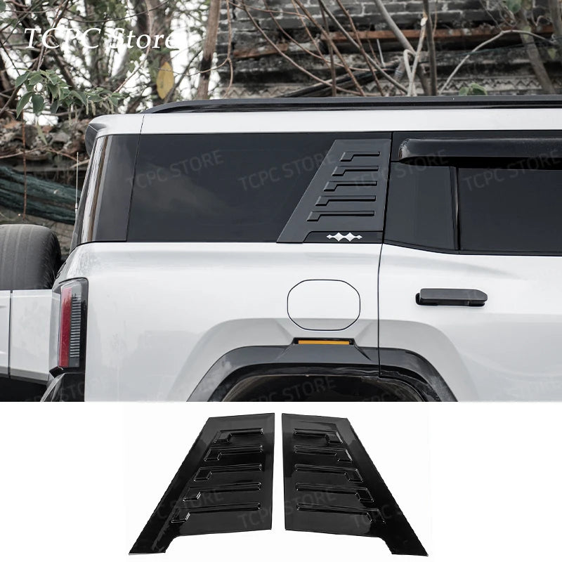 For BYD Formula Leopard 8 2024 2025, DENZA B8 Car Rear Window C Pillar Trim Cover Sticker Blackened Panel Protective Sticker