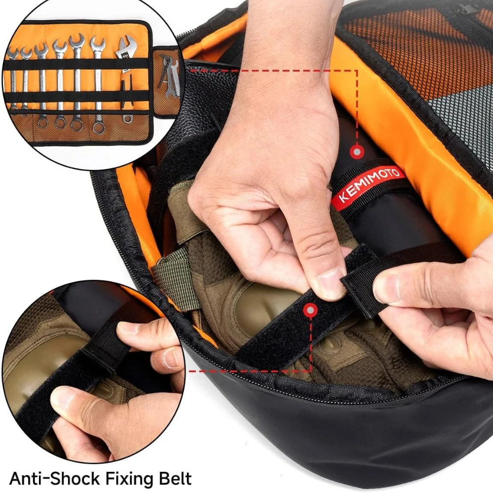 Motorcycle Fender Tail Bag 6L PVC Universal Dirt Bike Enduro Storage Bags for Dual Sport Bike Adventure Off Road Motocross Bag