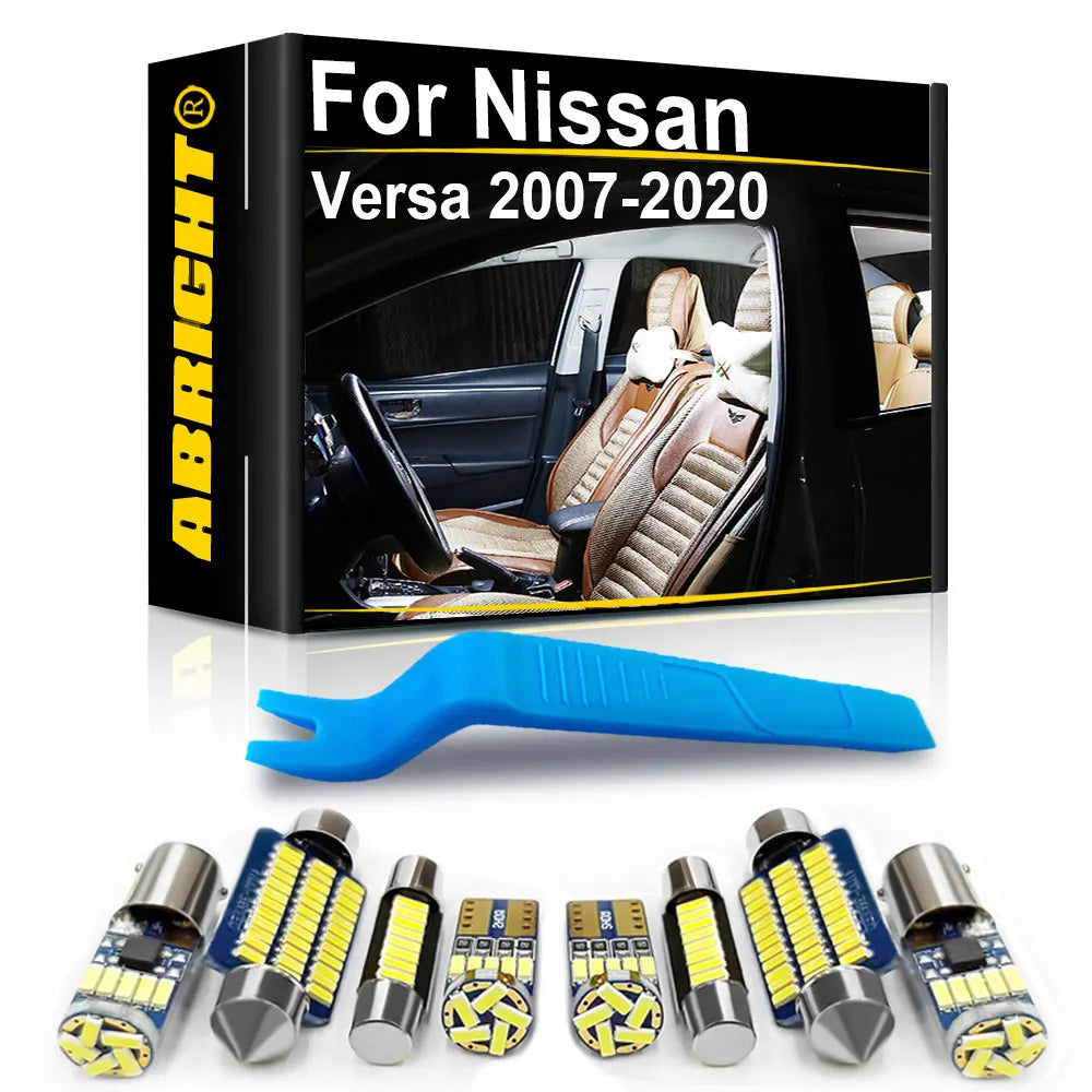 ABRIGHT Car Interior LED Light For Nissan Versa 1 2 Note 2007 2008 2010 2012 2013 2014 2015 2016 2017 2018 2019 2020 Accessories