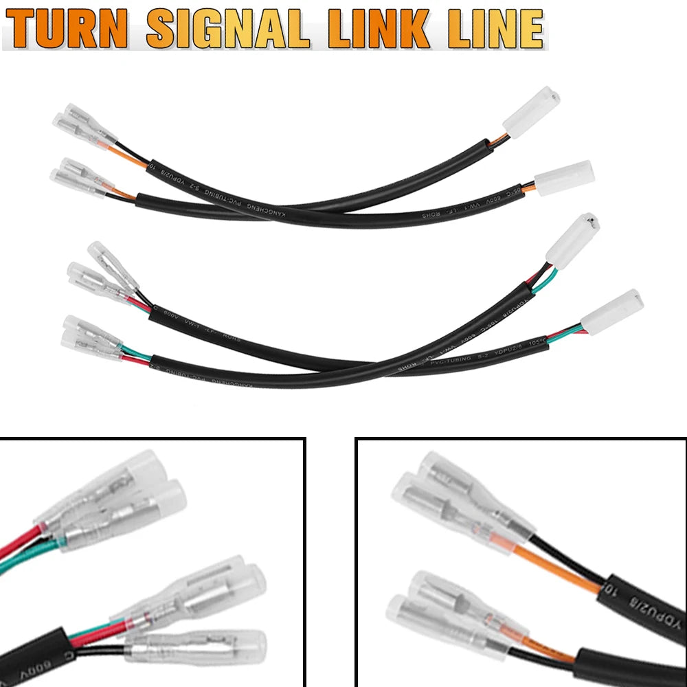Turn Signal Cables Wire Adapter Connector Harness Plug For Yamaha MT07 MT09 MT-125 MT-25  FZ25 FZ03 FZ 07 03 FZ-09 Tracer 900